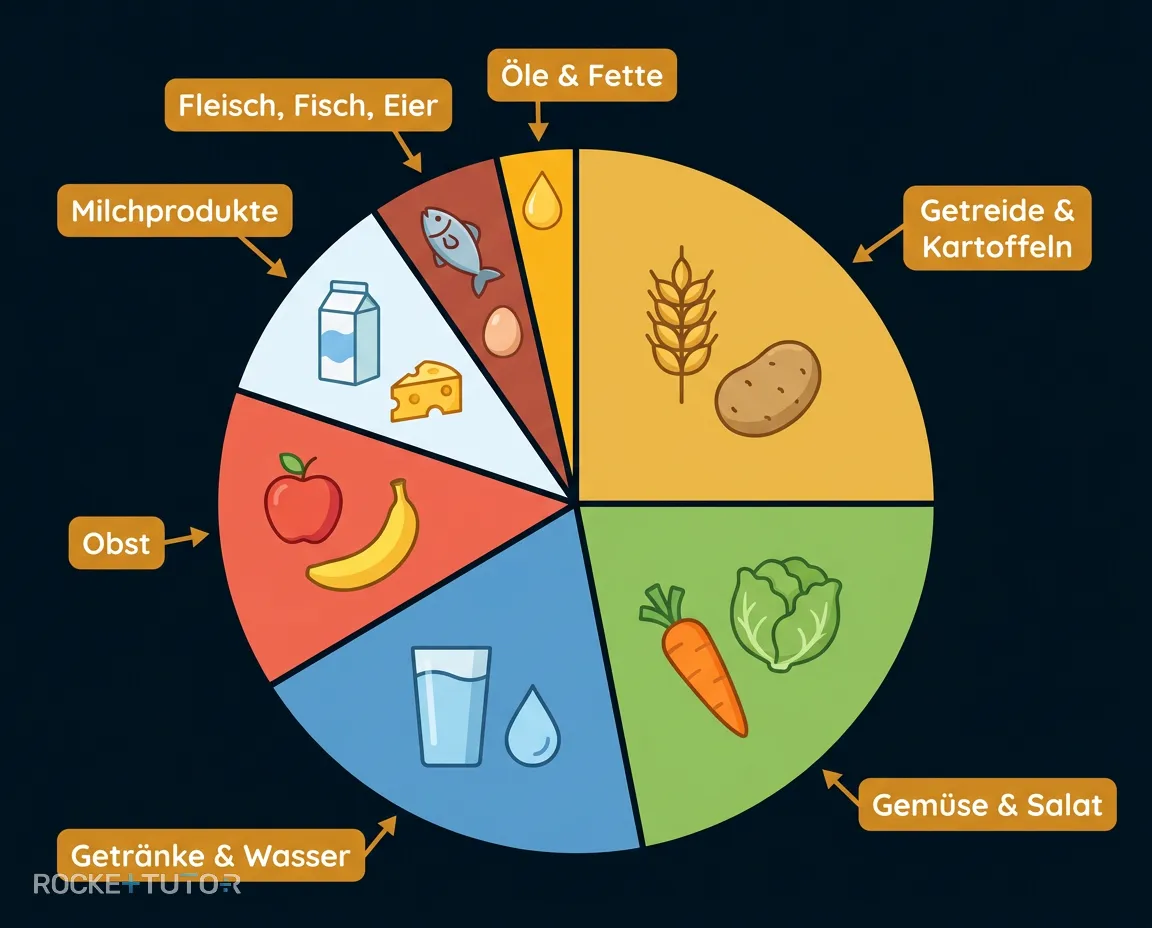 Ernährungskreis mit 7 Gruppen