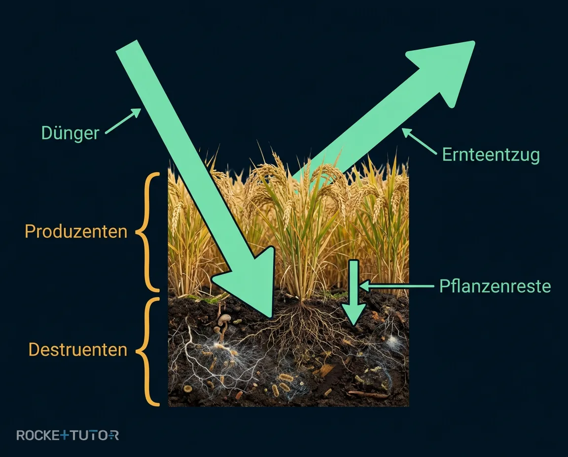 Traktor bei der Ernte auf dem Feld