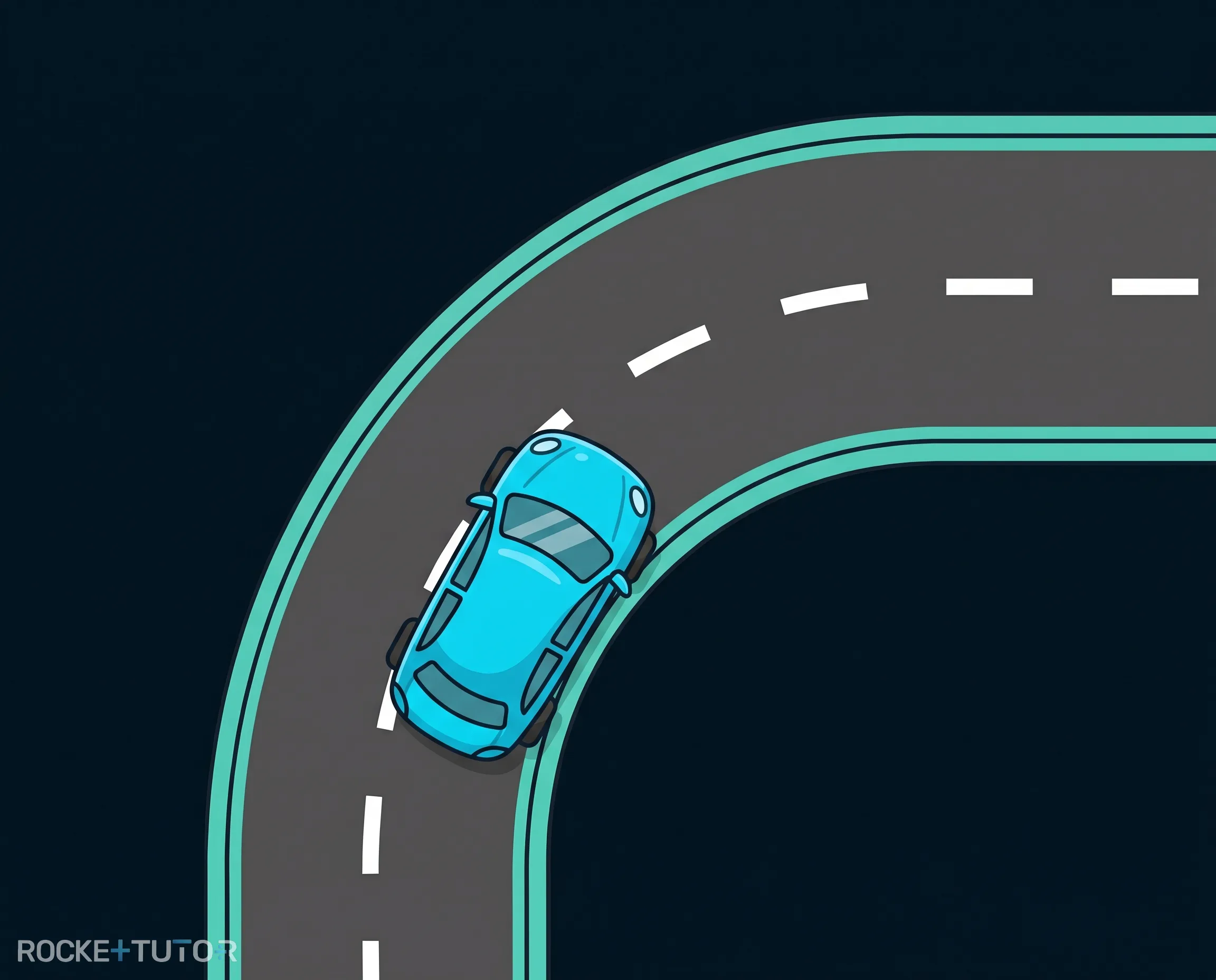 Auto in einer Kurve