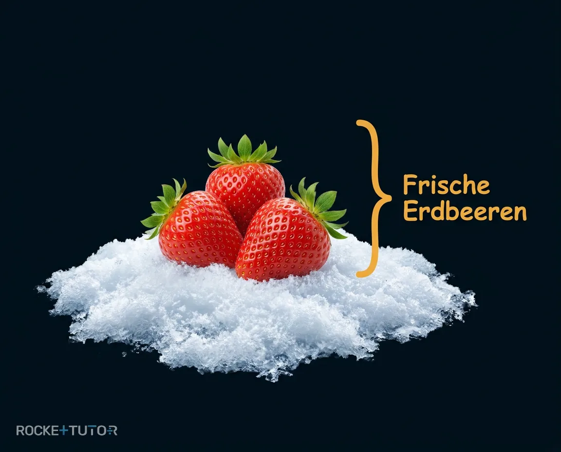 Erdbeeren im Schnee
