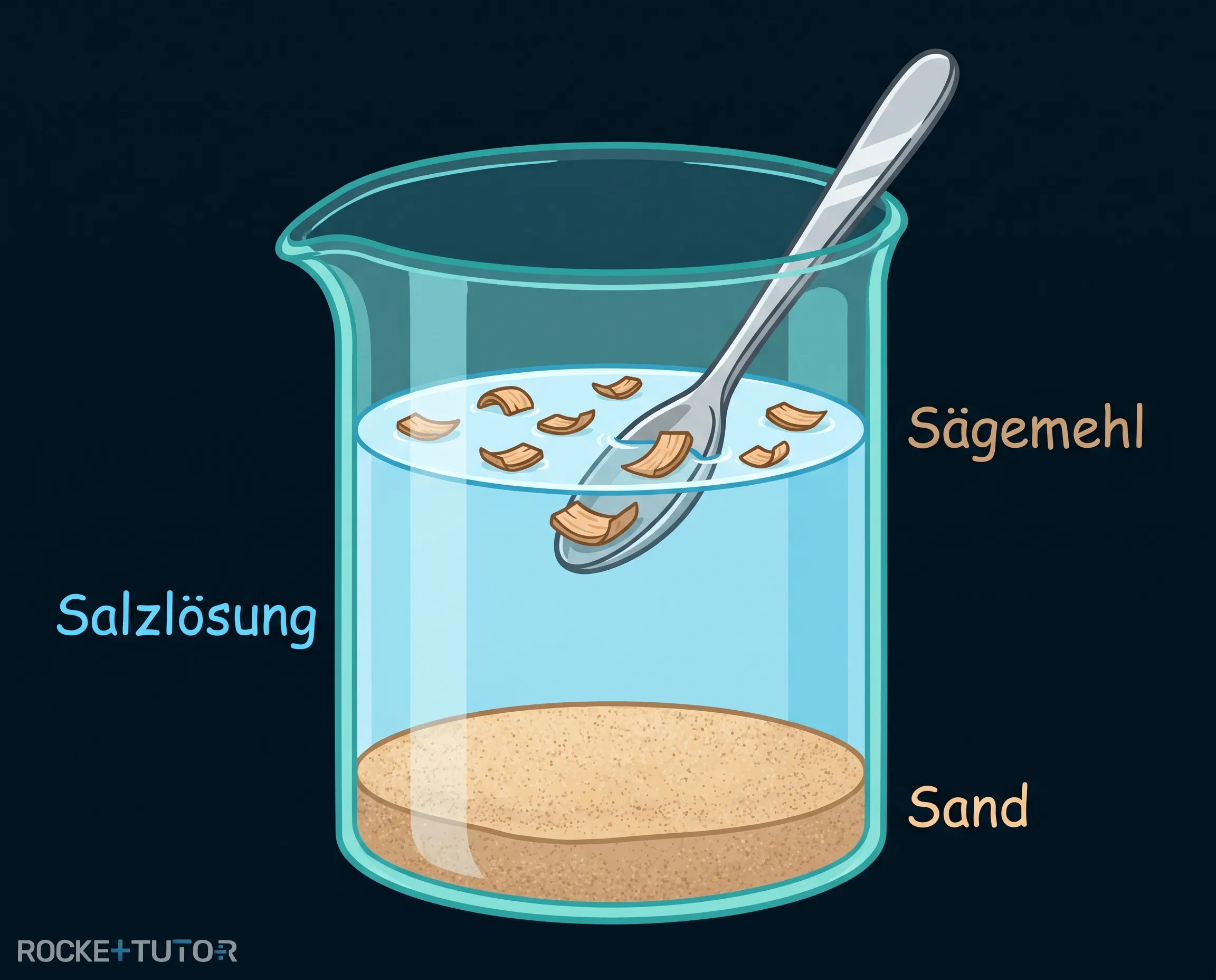 Sägemehl auf Wasser