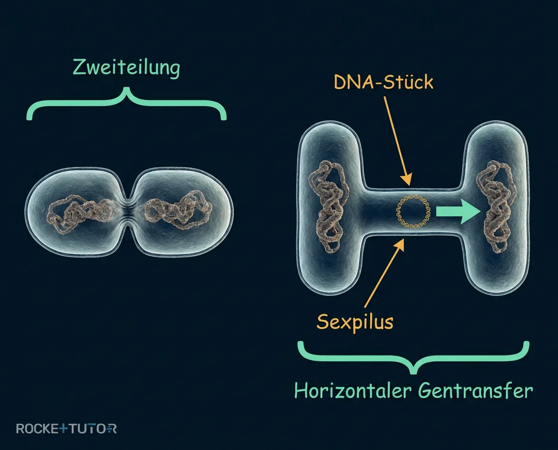Bakterienwachstum und Zweiteilung