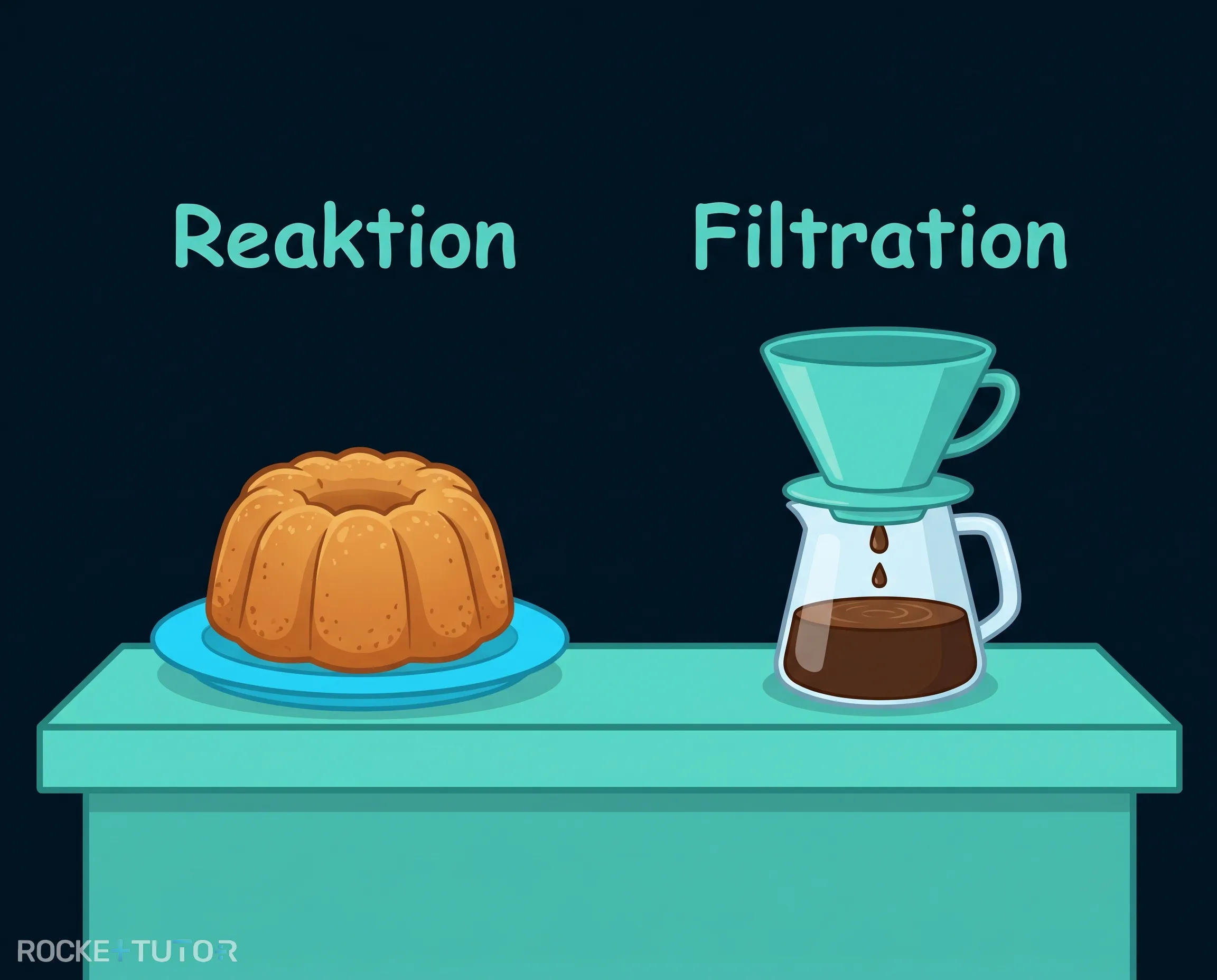 Kuchen backen und Kaffeefilter
