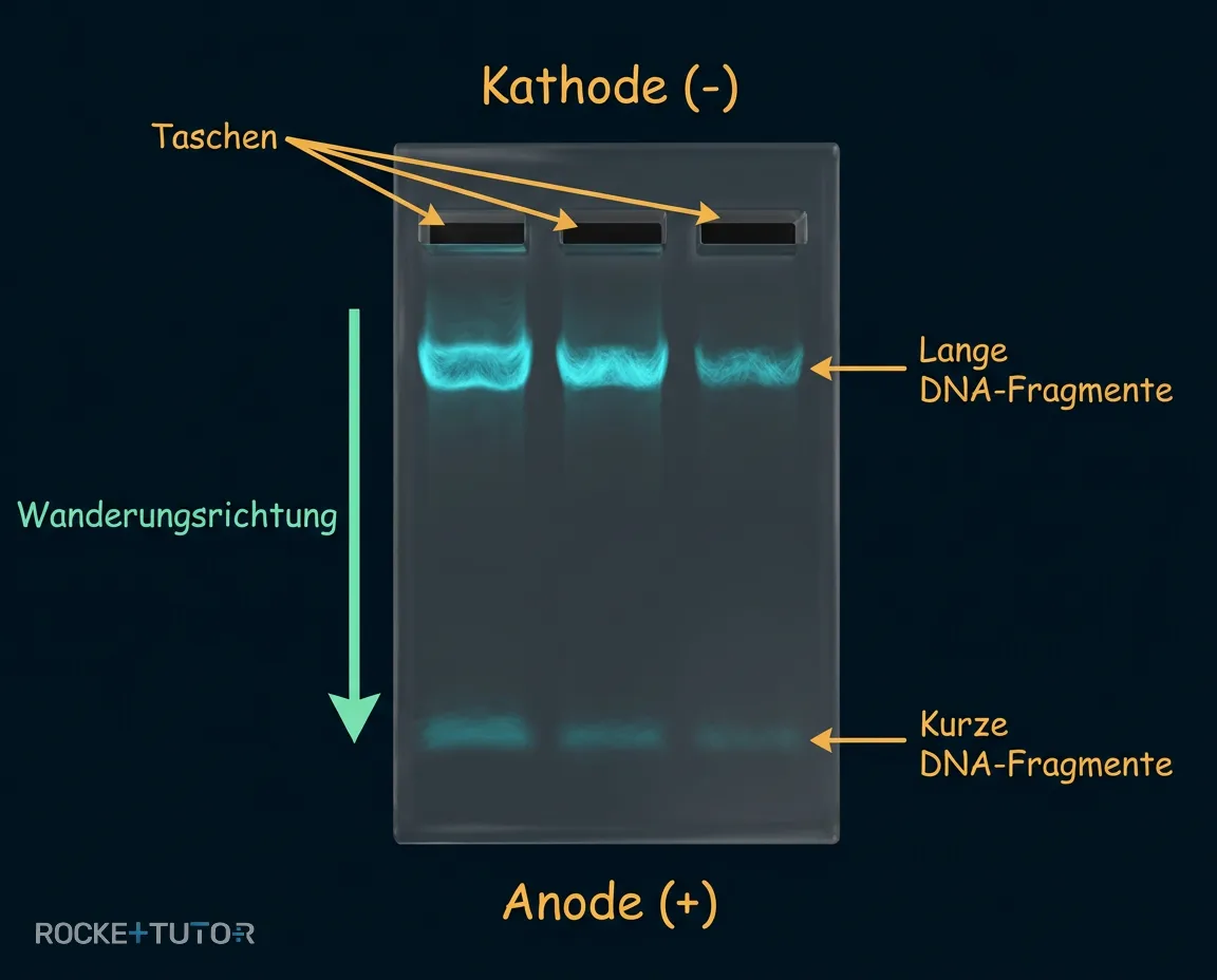 Aufbau der Gel-Elektrophorese