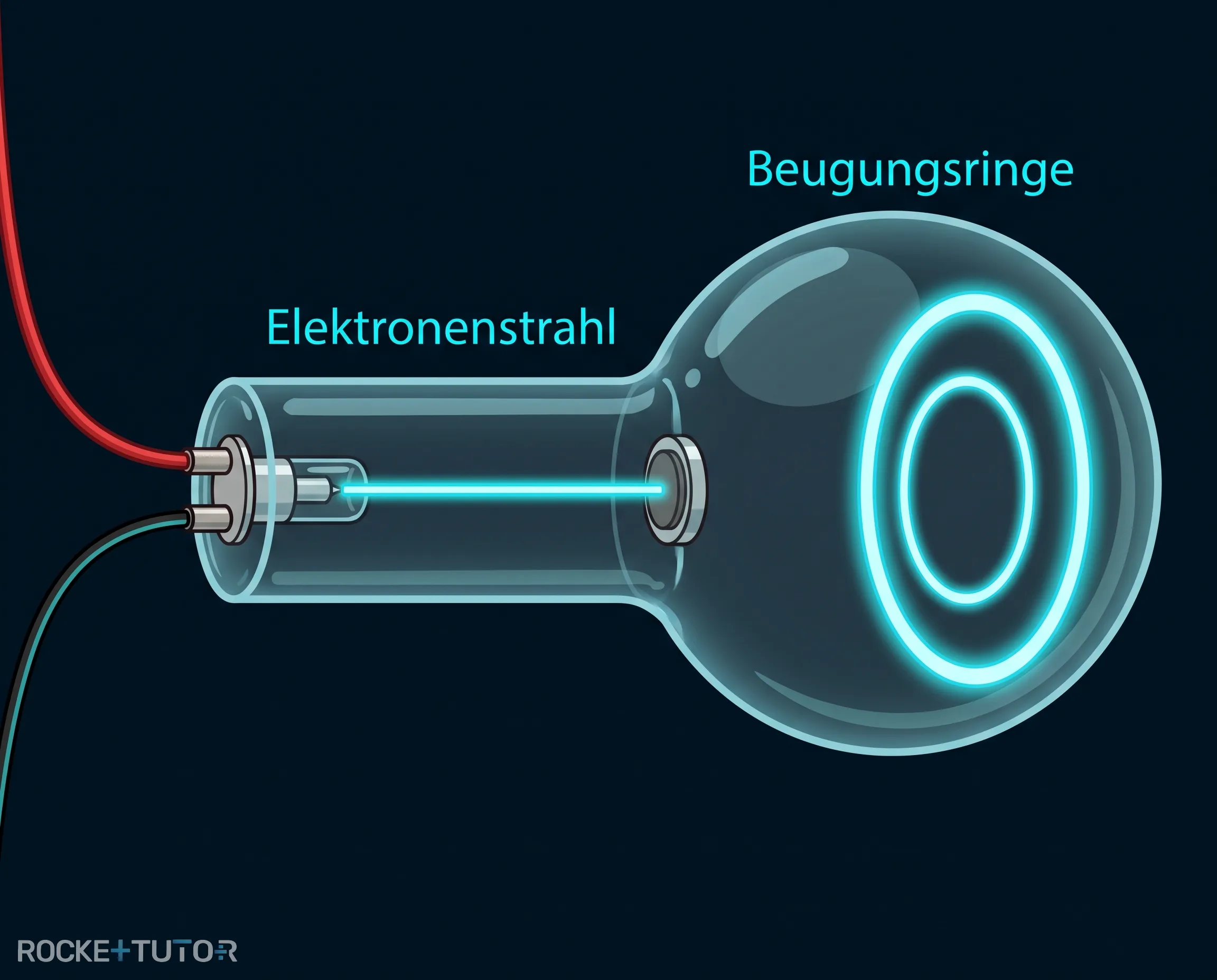 Elektronenbeugung Ringe auf Schirm