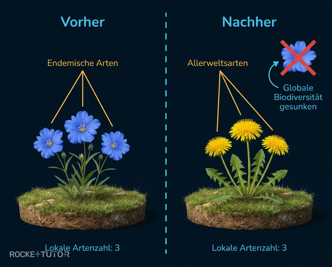 Vergleich lokale und globale Biodiversität