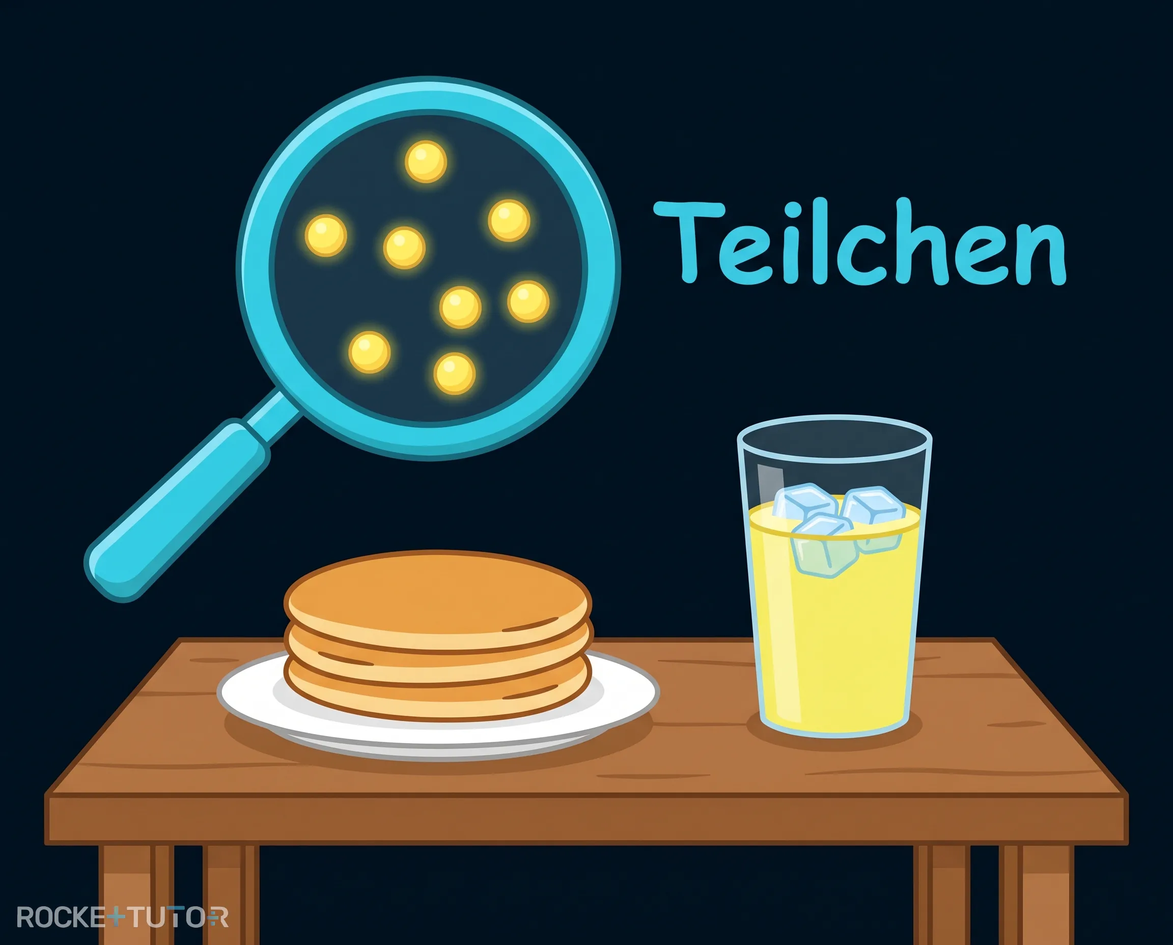 Pfannkuchen und Limonade mit Eiswürfeln