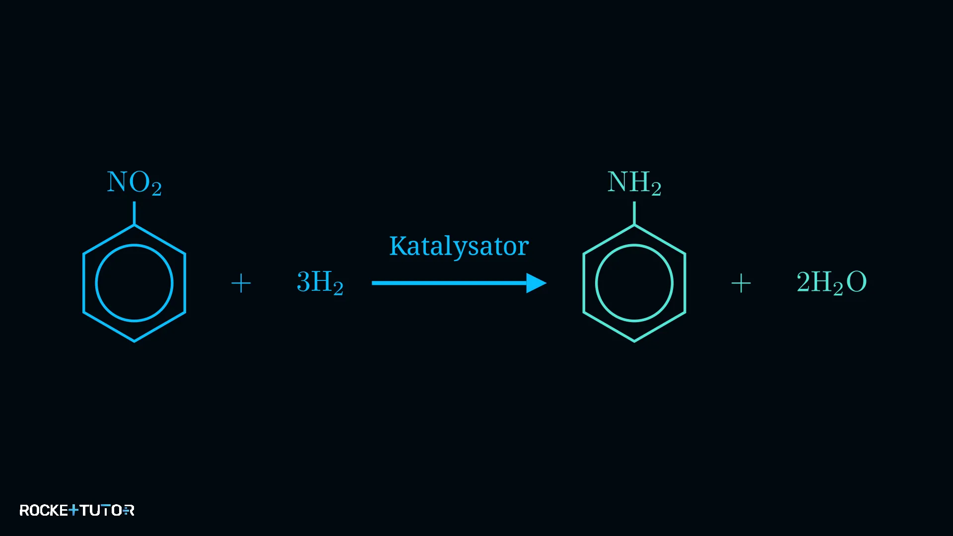 Reaktionsgleichung Nitrobenzol zu Anilin