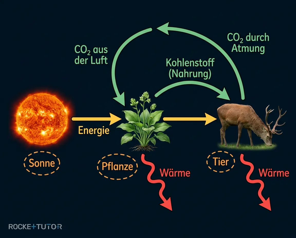 Energiefluss und Stoffkreislauf im Ökosystem