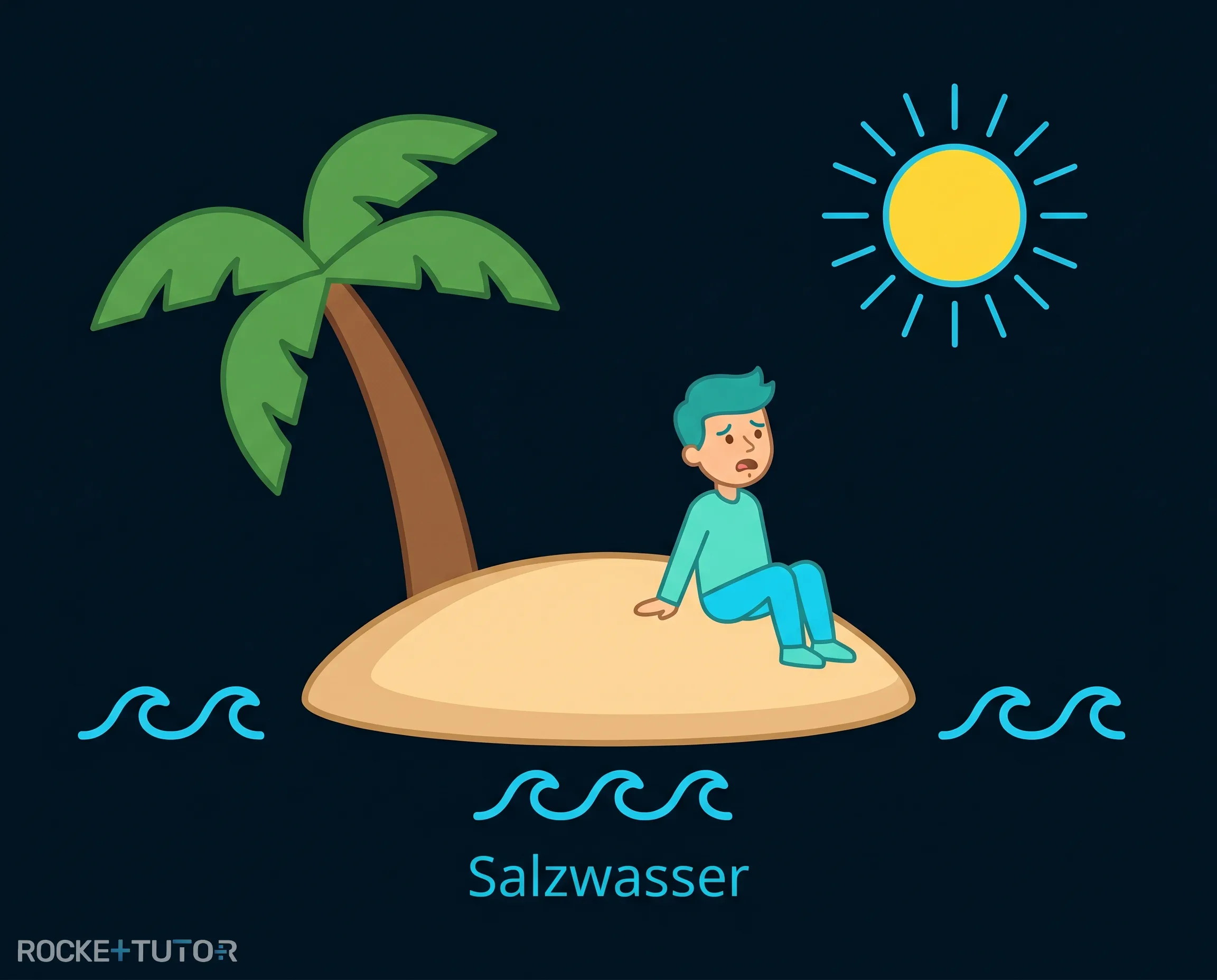 Einsame Insel im Meer
