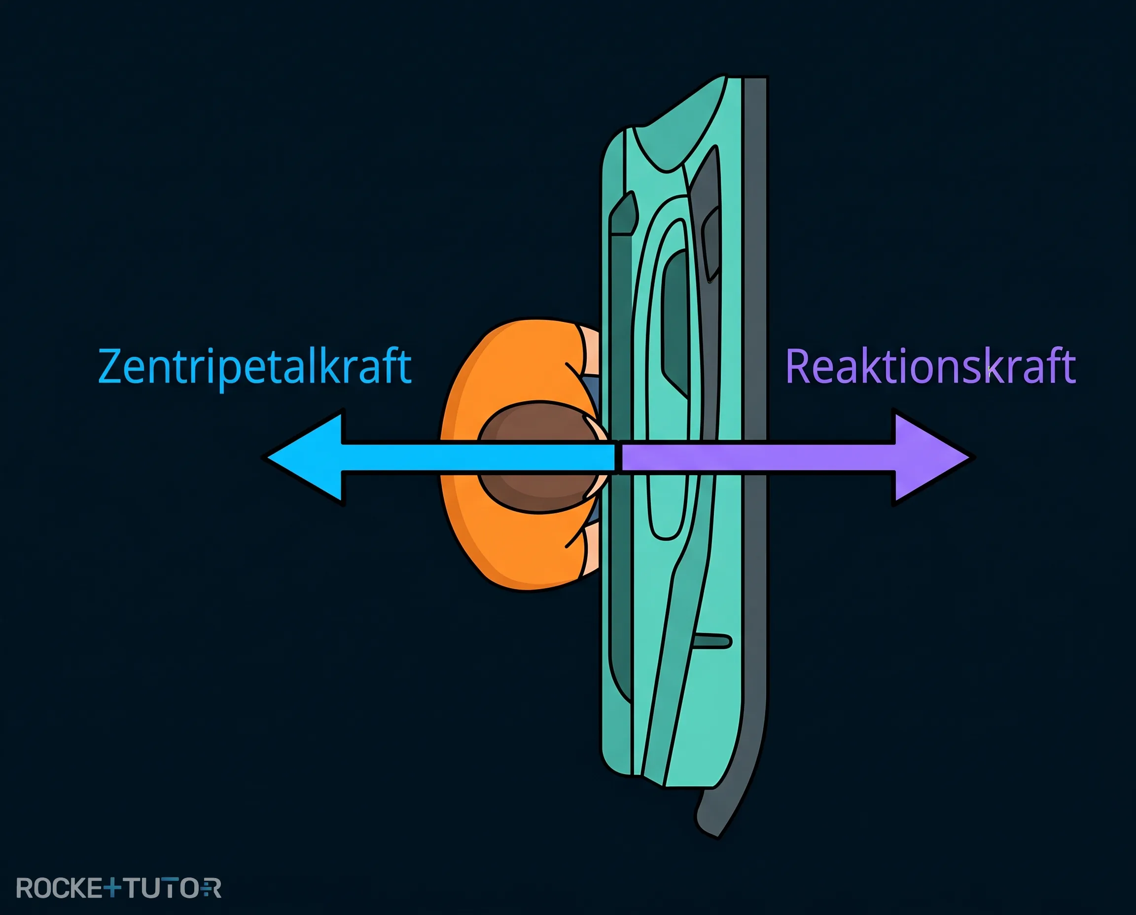 Zentrifugalkraft als Reaktionskraft