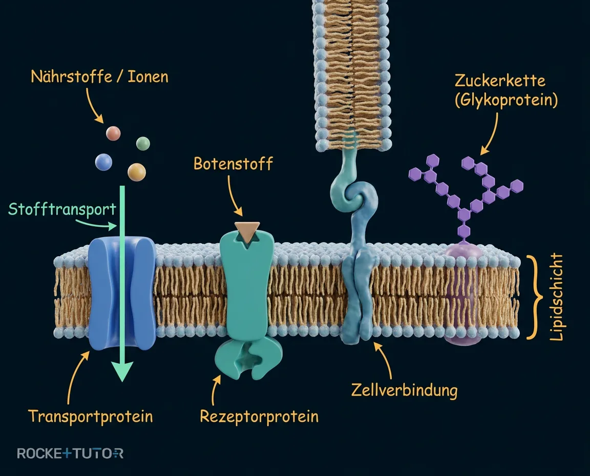 Aufgaben der Membranbausteine in der Zelle