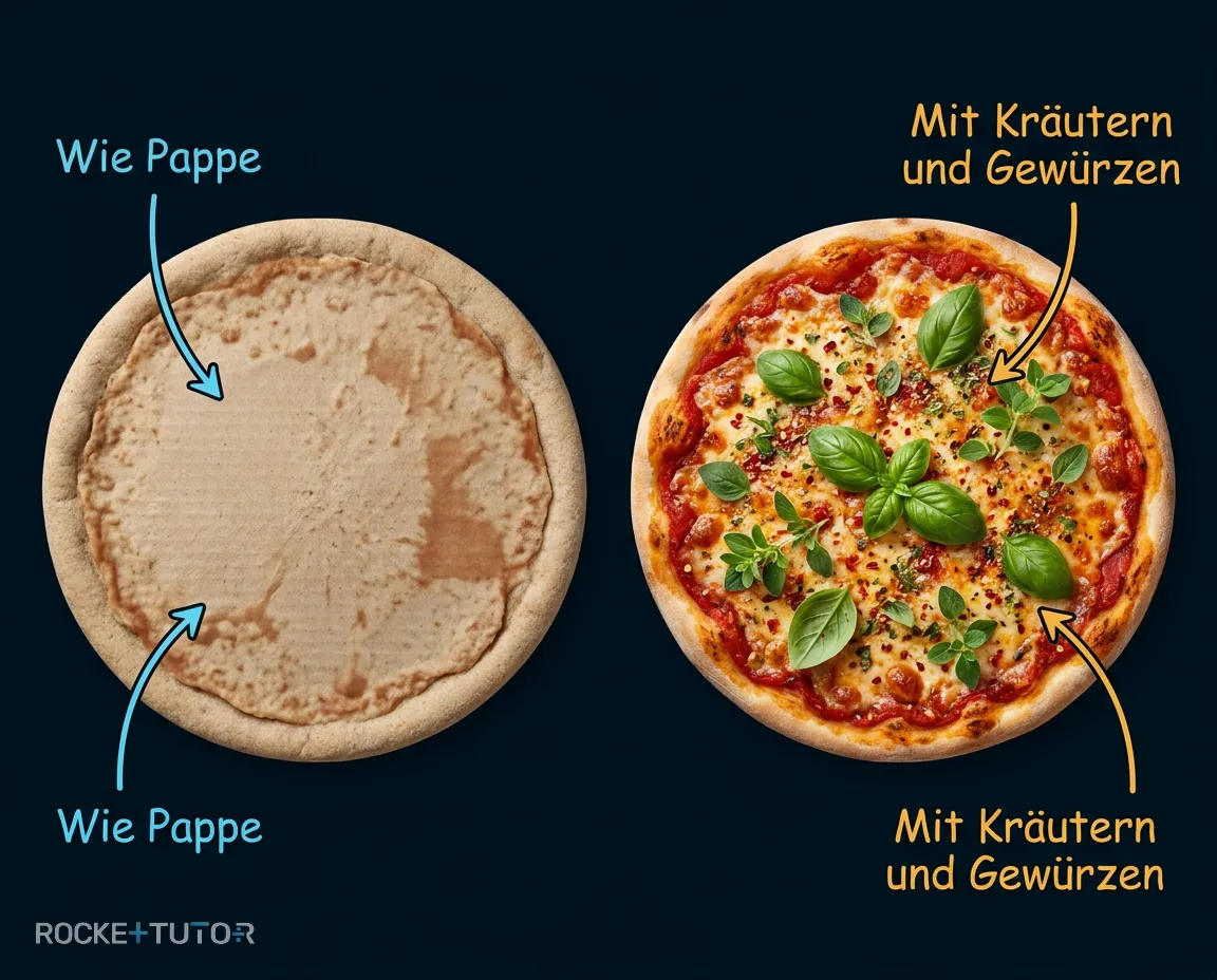 Pizza und Gewürze