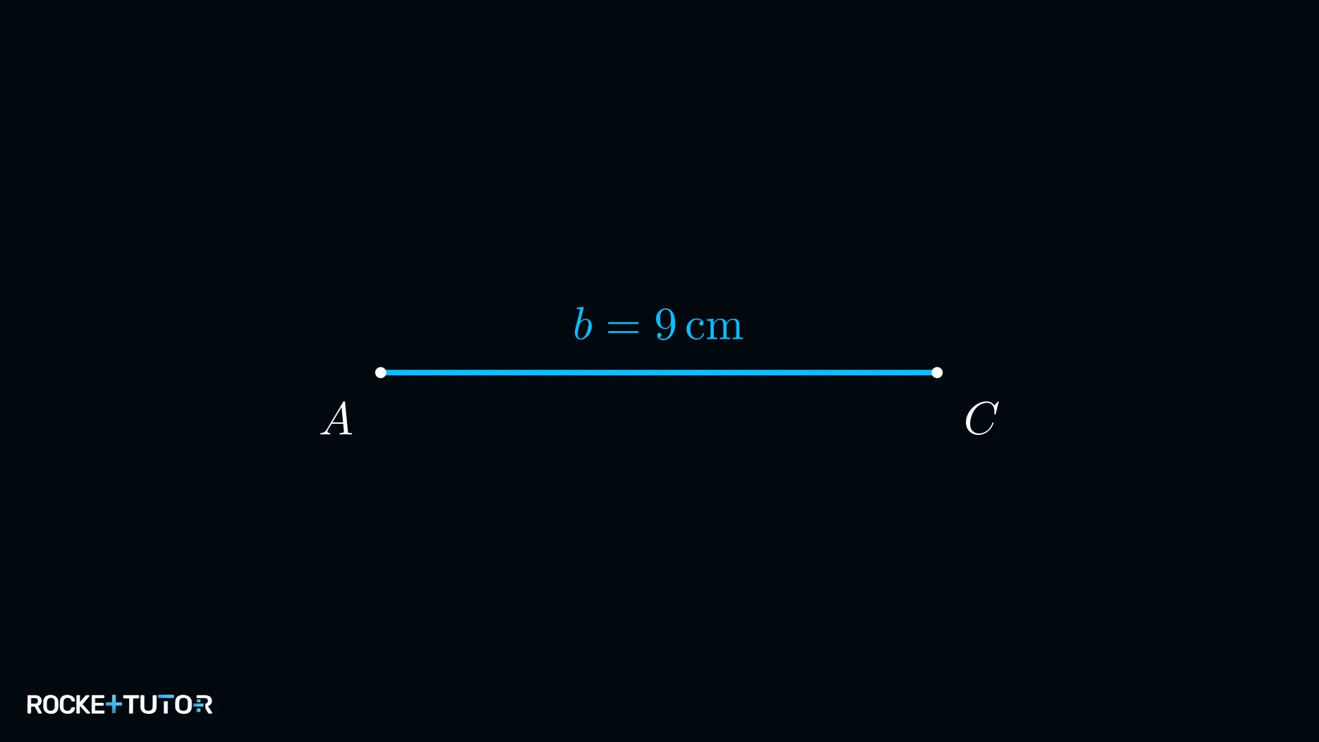 Strecke AC mit 9 cm als Grundlinie