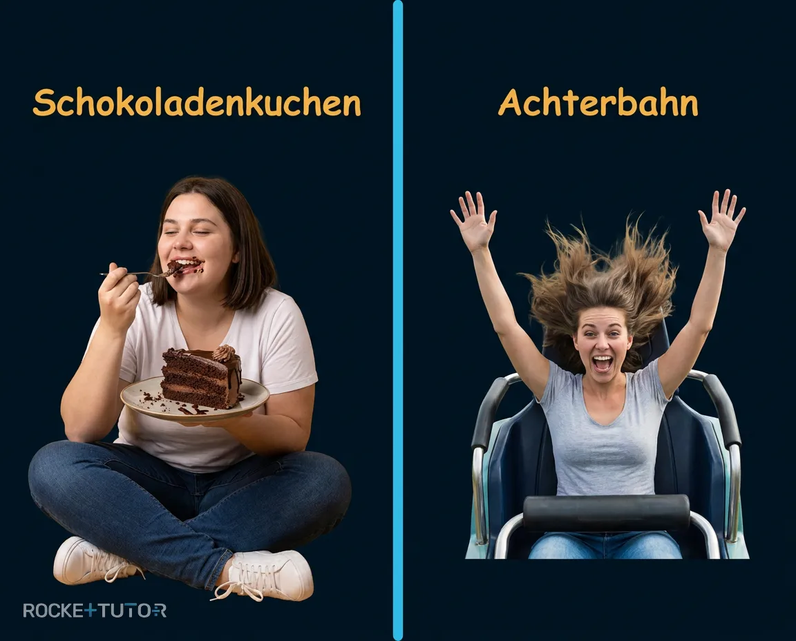 Achterbahnfahrt und ein Stück Kuchen