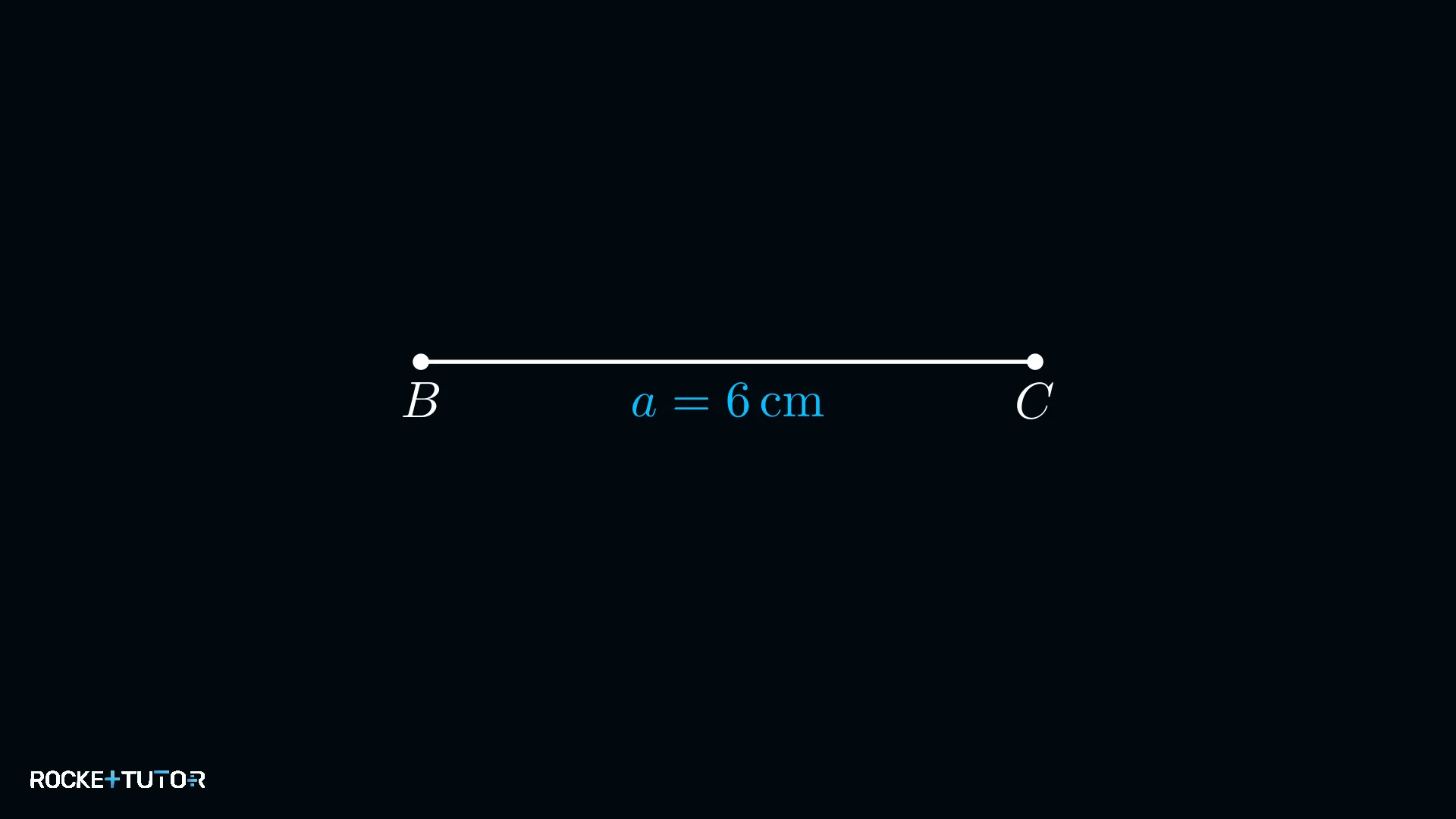 Seite a = 6 cm mit Punkten B und C