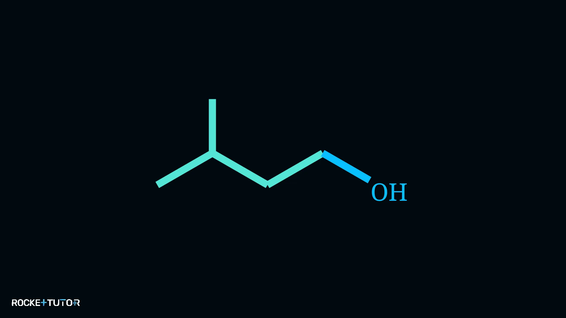 Skelettformel von 3-Methylbutan-1-ol
