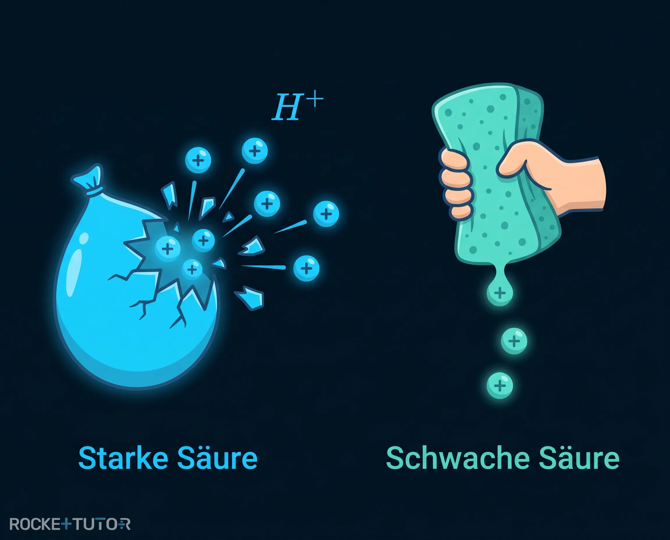 Vergleich starke und schwache Säure