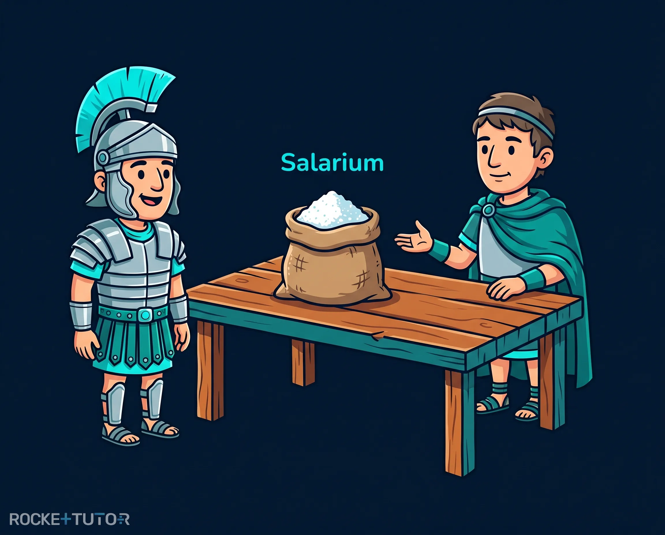 Salz und römische Münzen