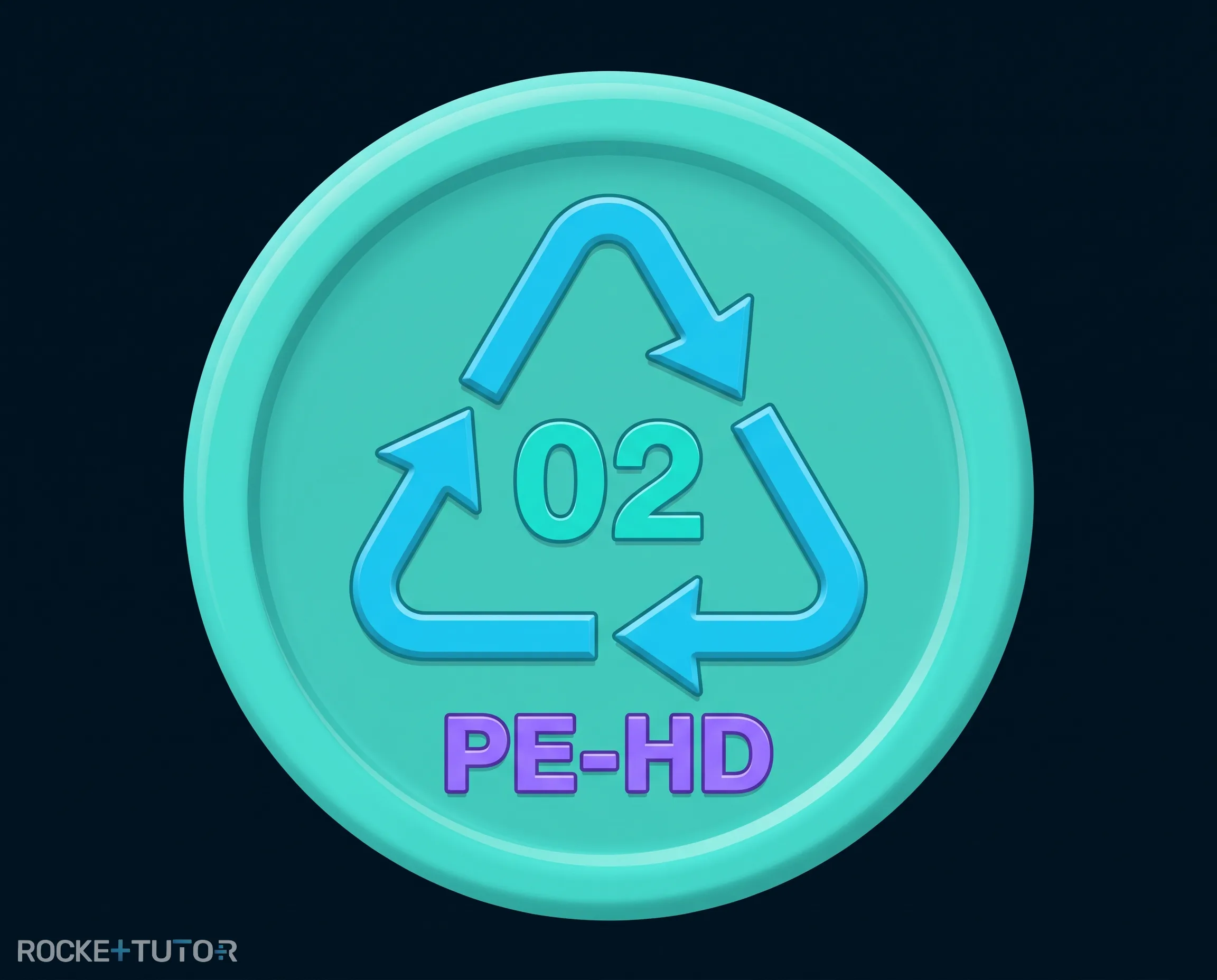 Recycling Symbol auf Waschmittelflasche
