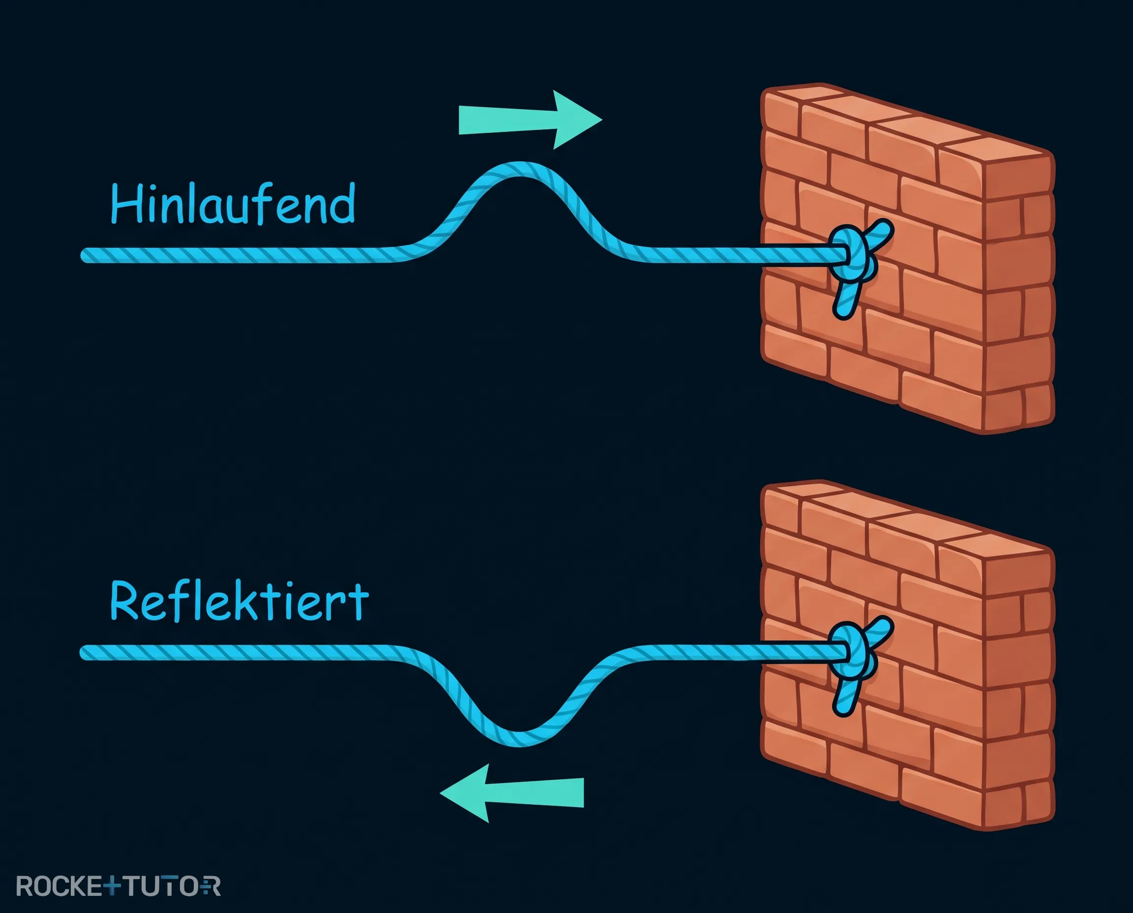 Reflexion am festen Ende