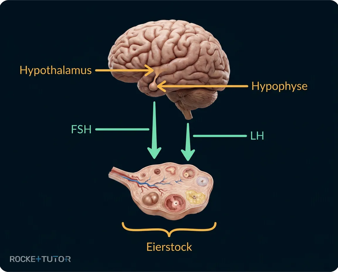 Hypophyse schüttet FSH und LH aus