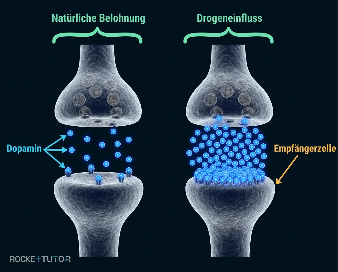 Gehirn wird mit Dopamin überflutet