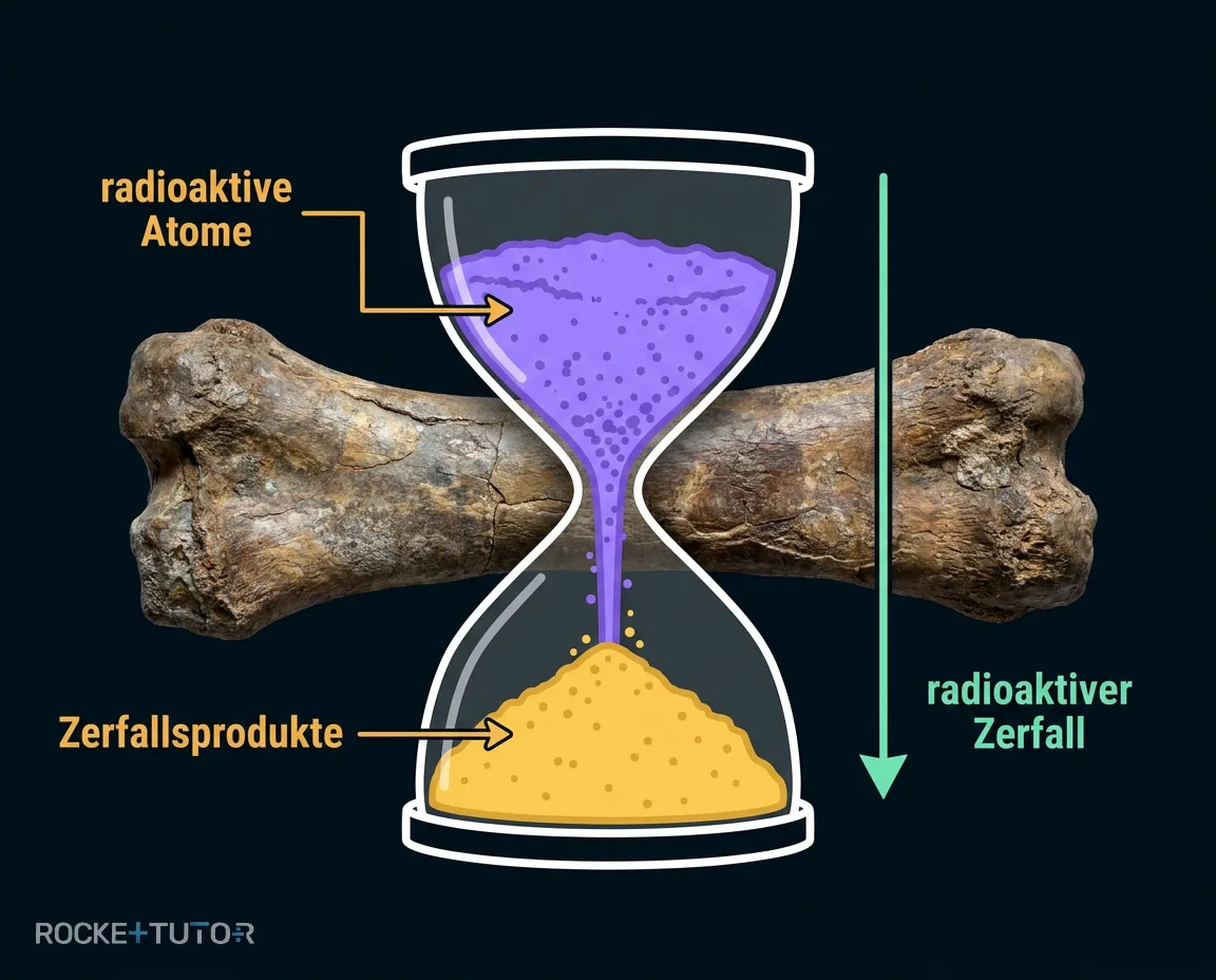 Sanduhr radioaktiver Zerfall