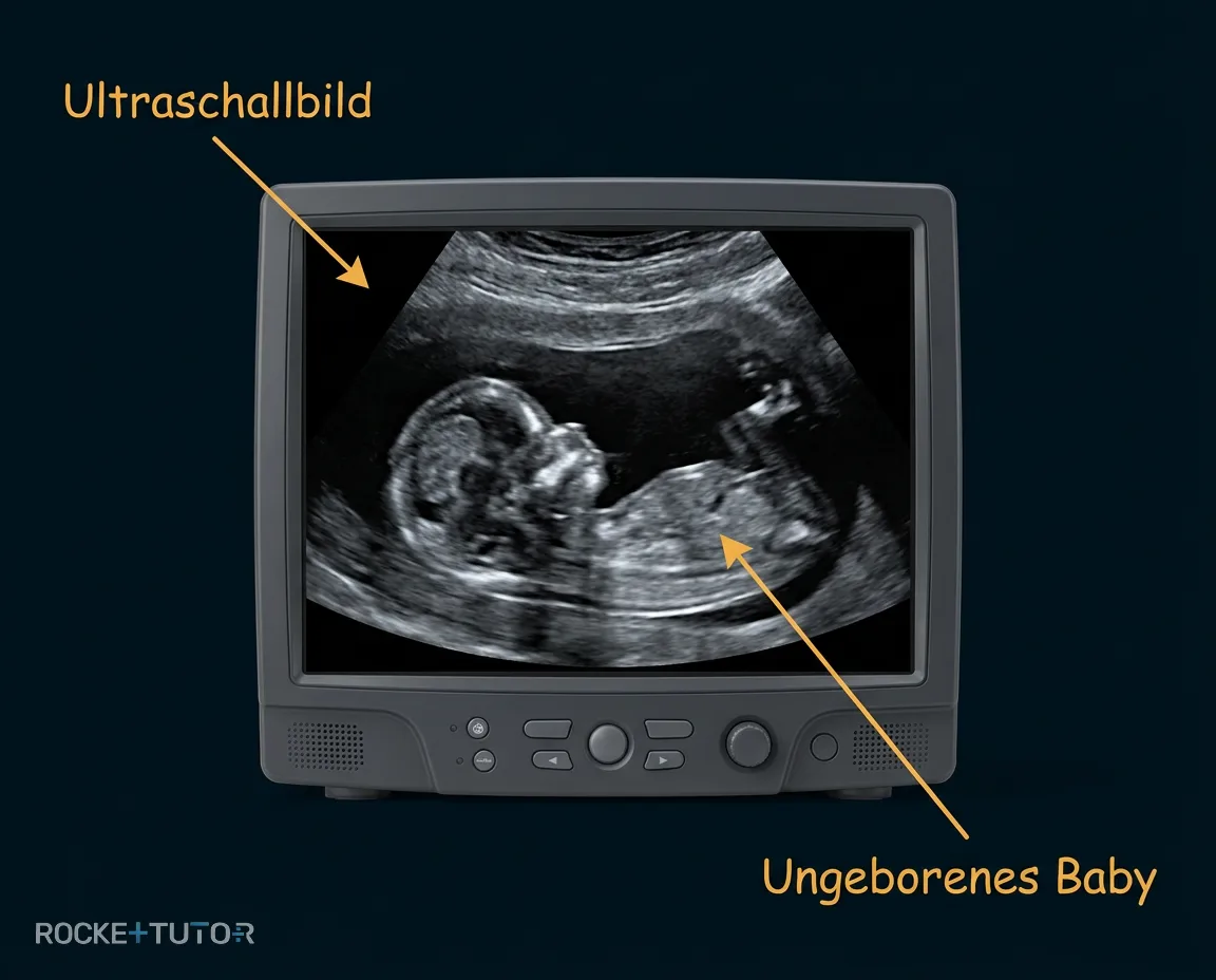 Ultraschallbild eines ungeborenen Babys