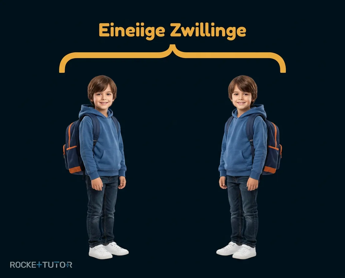 Junge mit seinem Klon