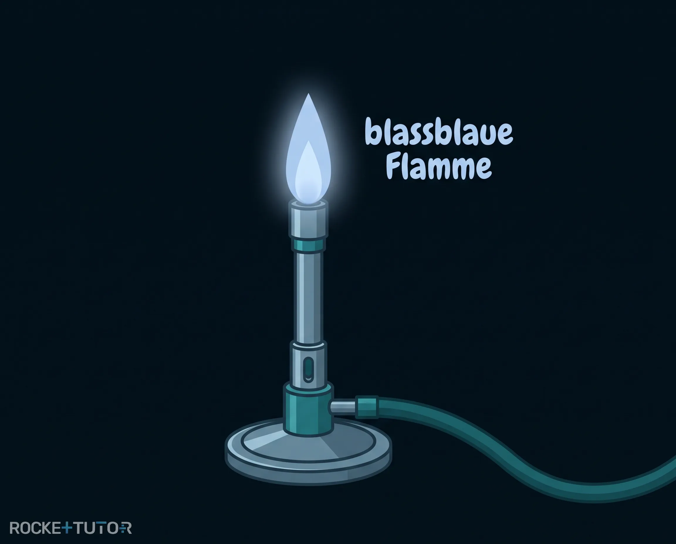 Blassblaue Wasserstoffflamme