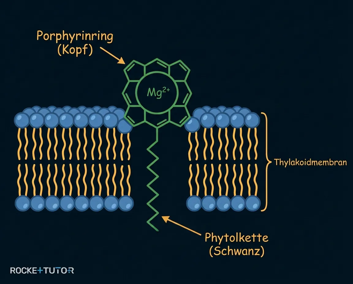 Aufbau des Chlorophyll-Moleküls