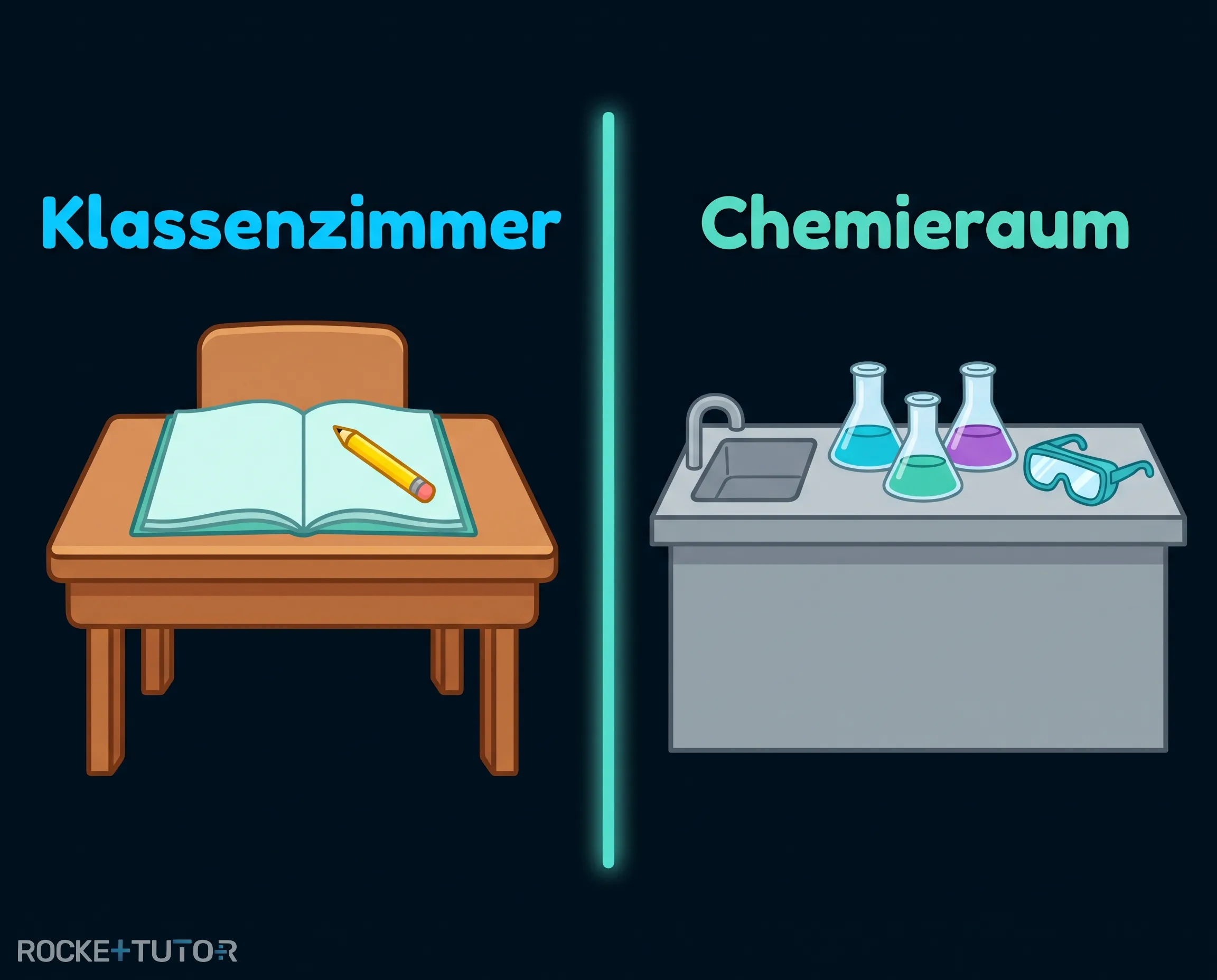 Schüler im Chemielabor