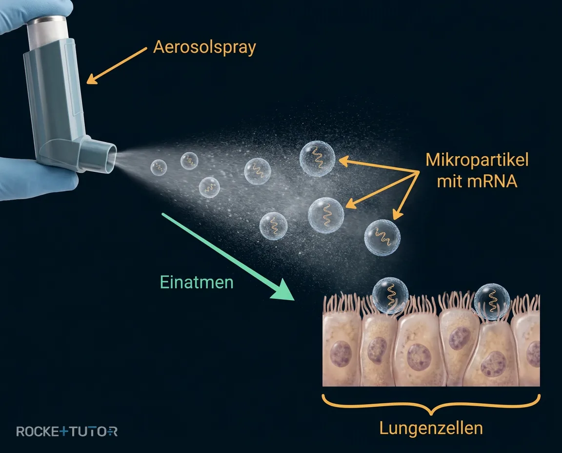 Aerosolspray mit mRNA für Lungenzellen