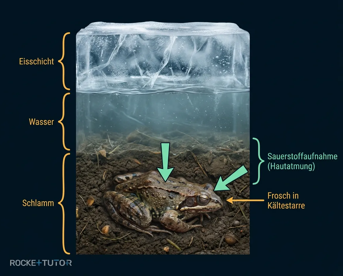 Frosch in der Kältestarre