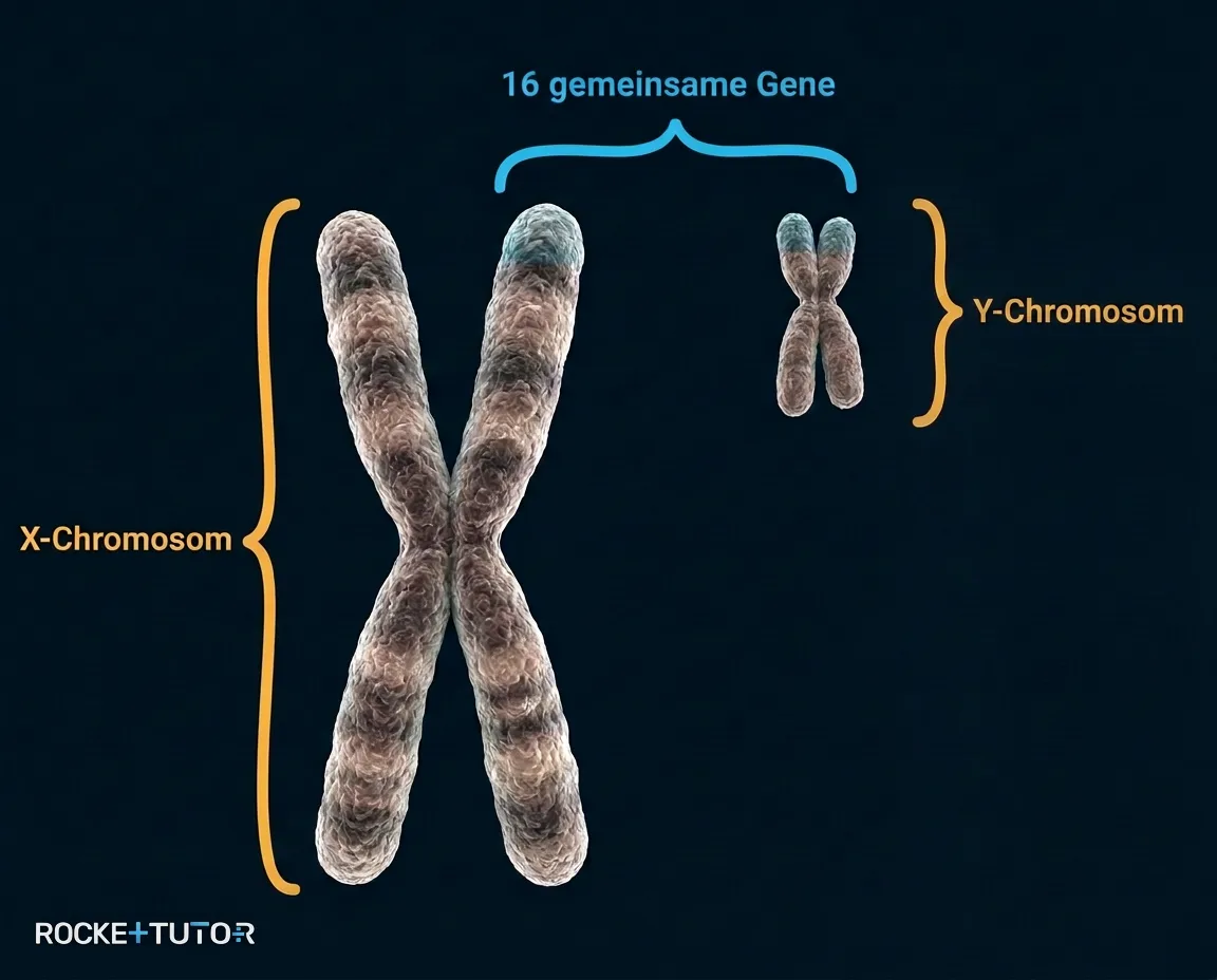 Größenvergleich X- und Y-Chromosom