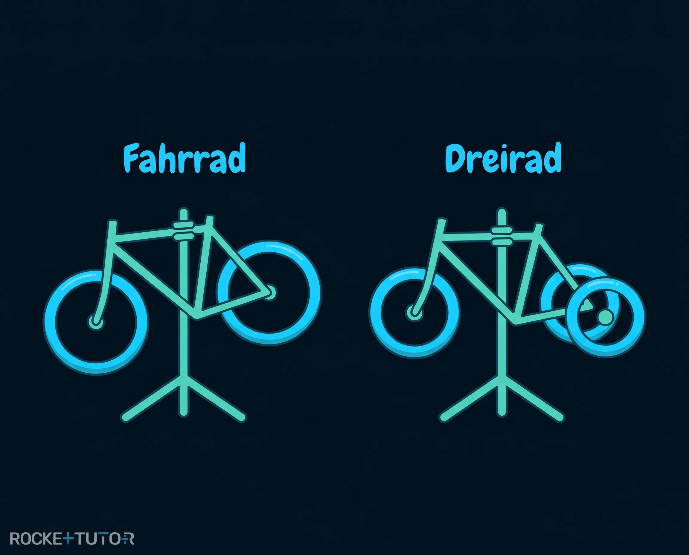 Fahrrad und Dreirad Vergleich
