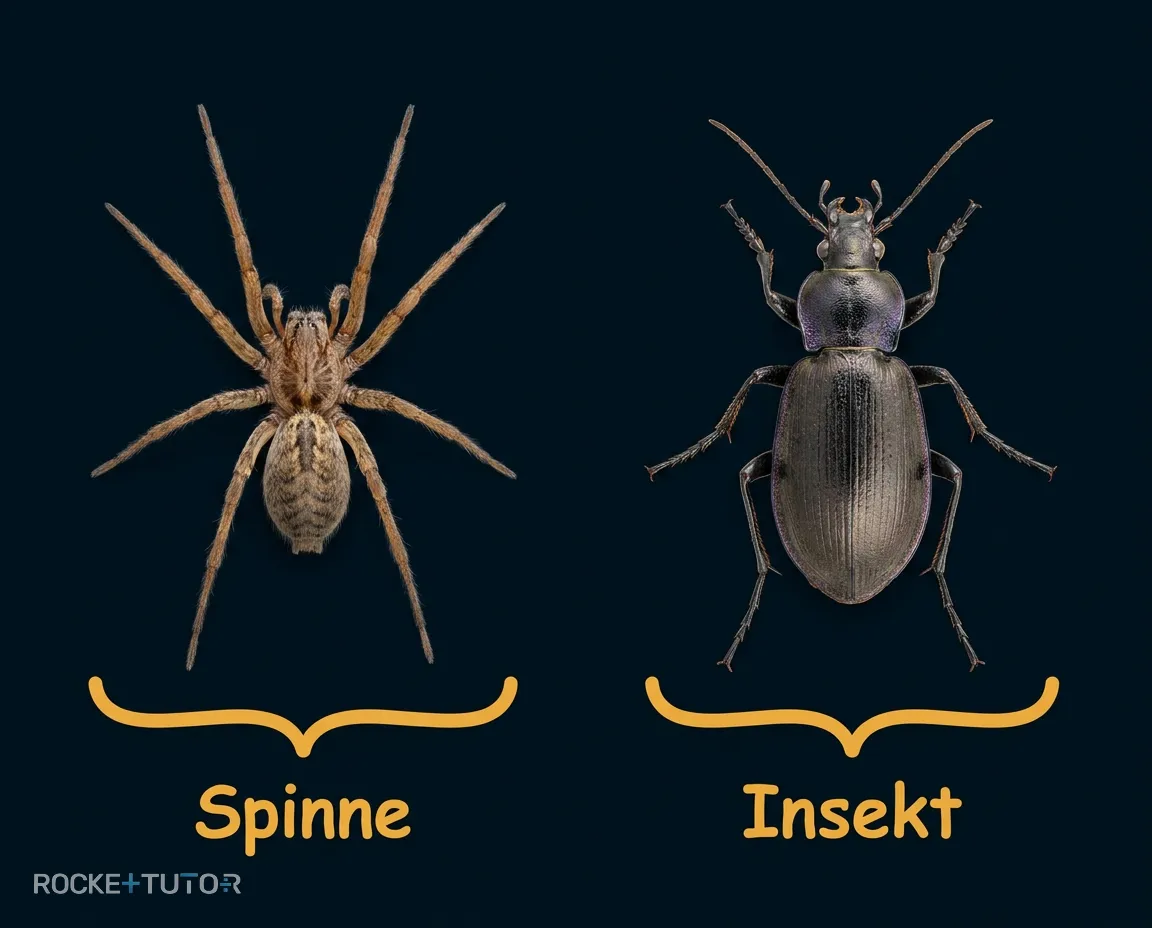 Spinne und Insekt