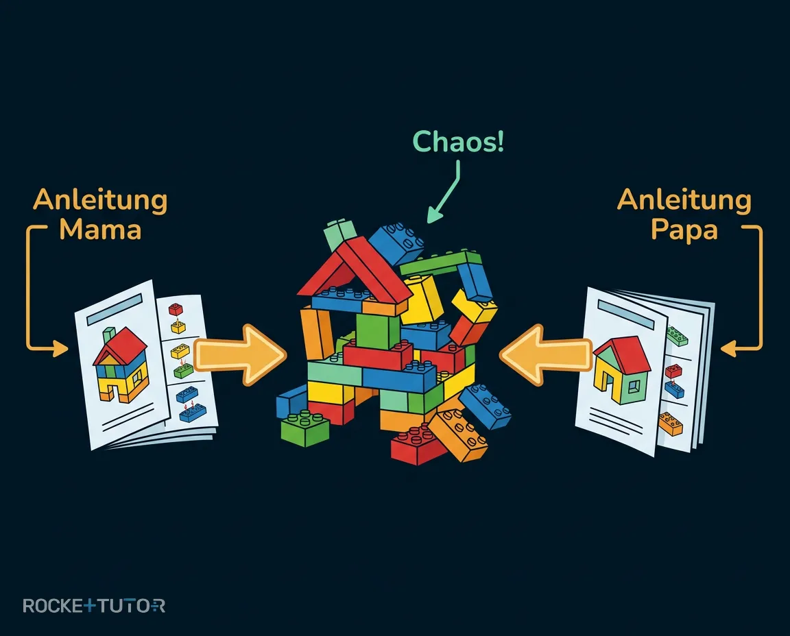Lego-Haus Analogie zur Genetik