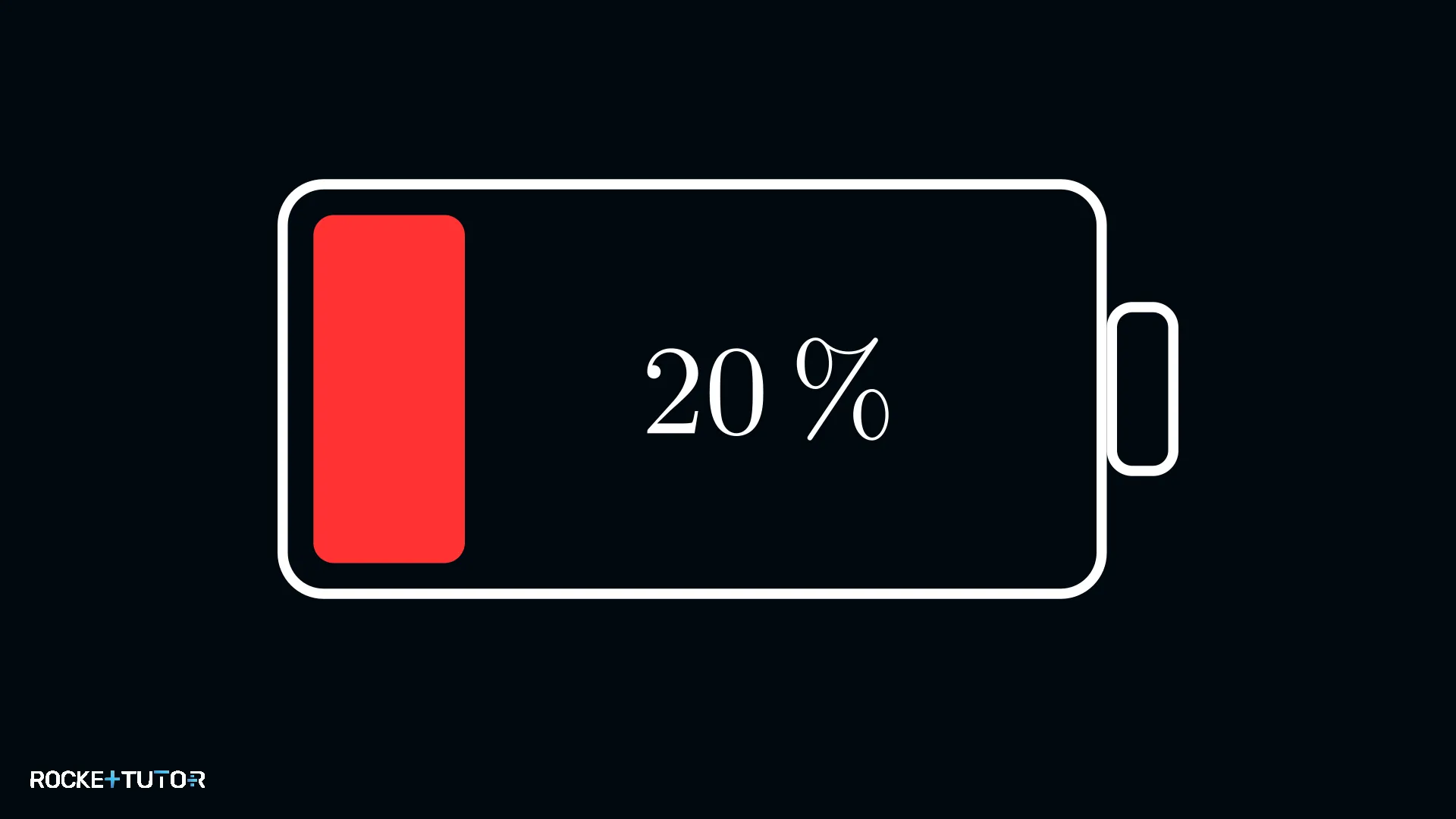 Smartphone Akku bei 20 Prozent