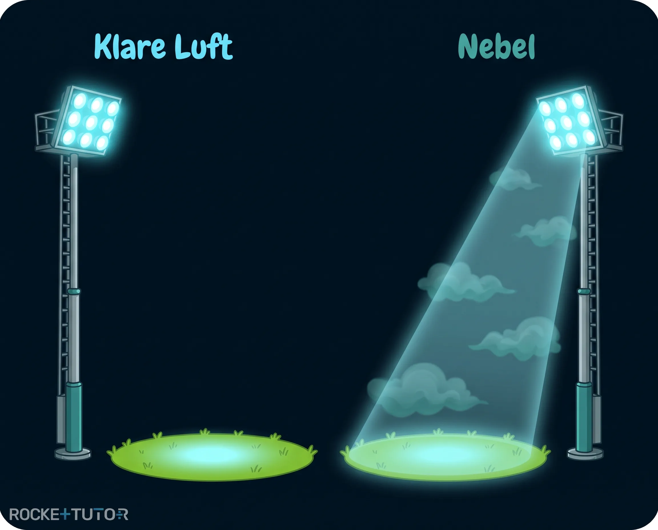 Flutlicht im Fußballstadion
