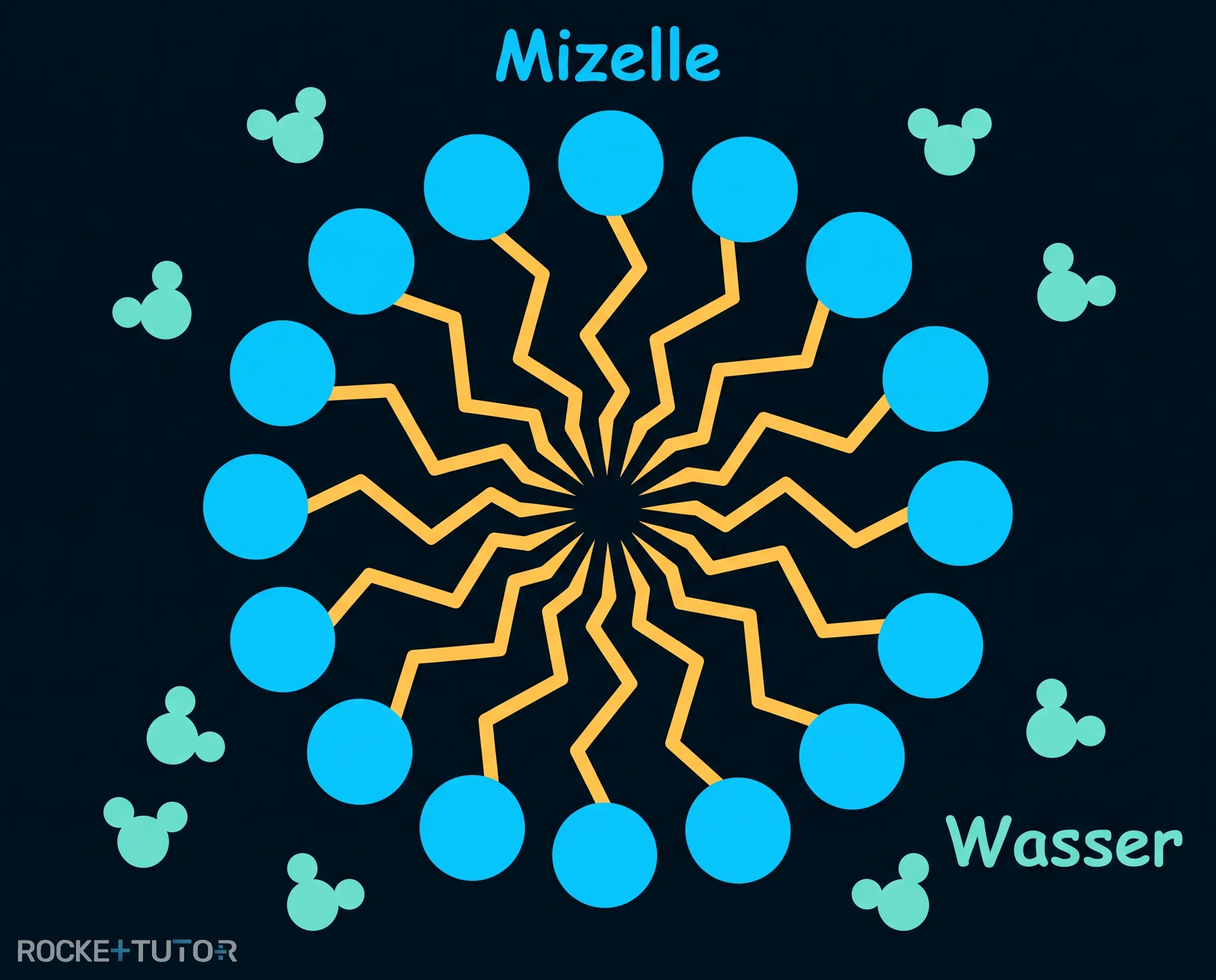Aufbau einer kugelförmigen Mizelle