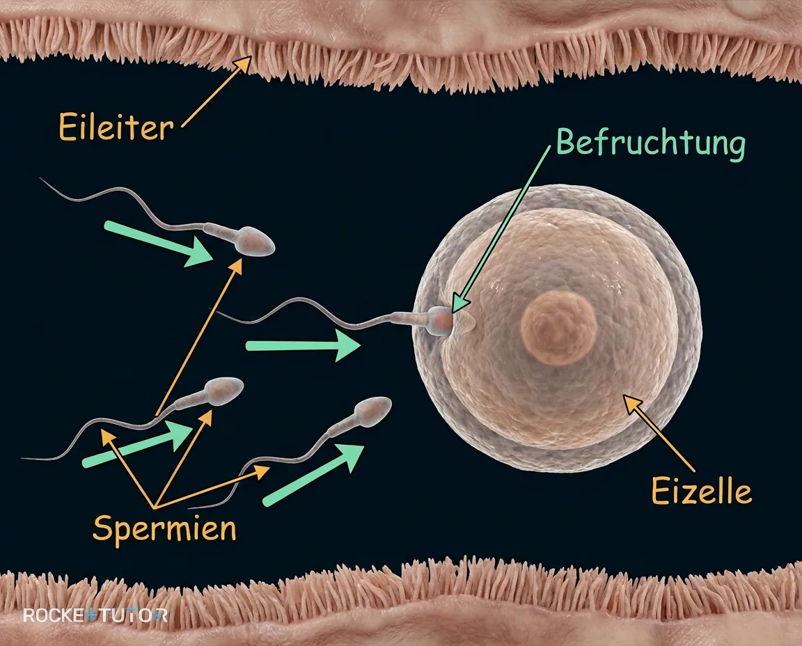 Spermium befruchtet eine Eizelle
