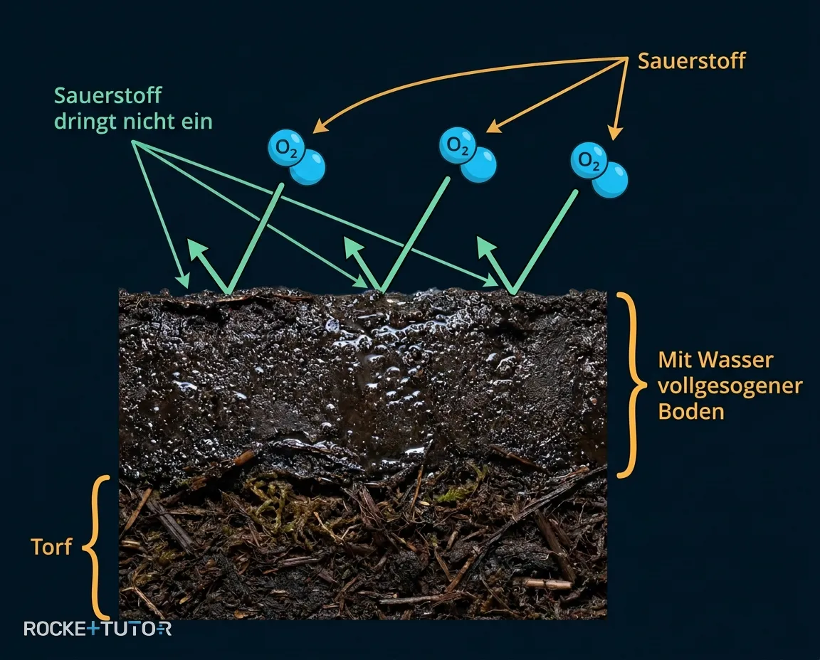 Sauerstoffarmer Moorboden