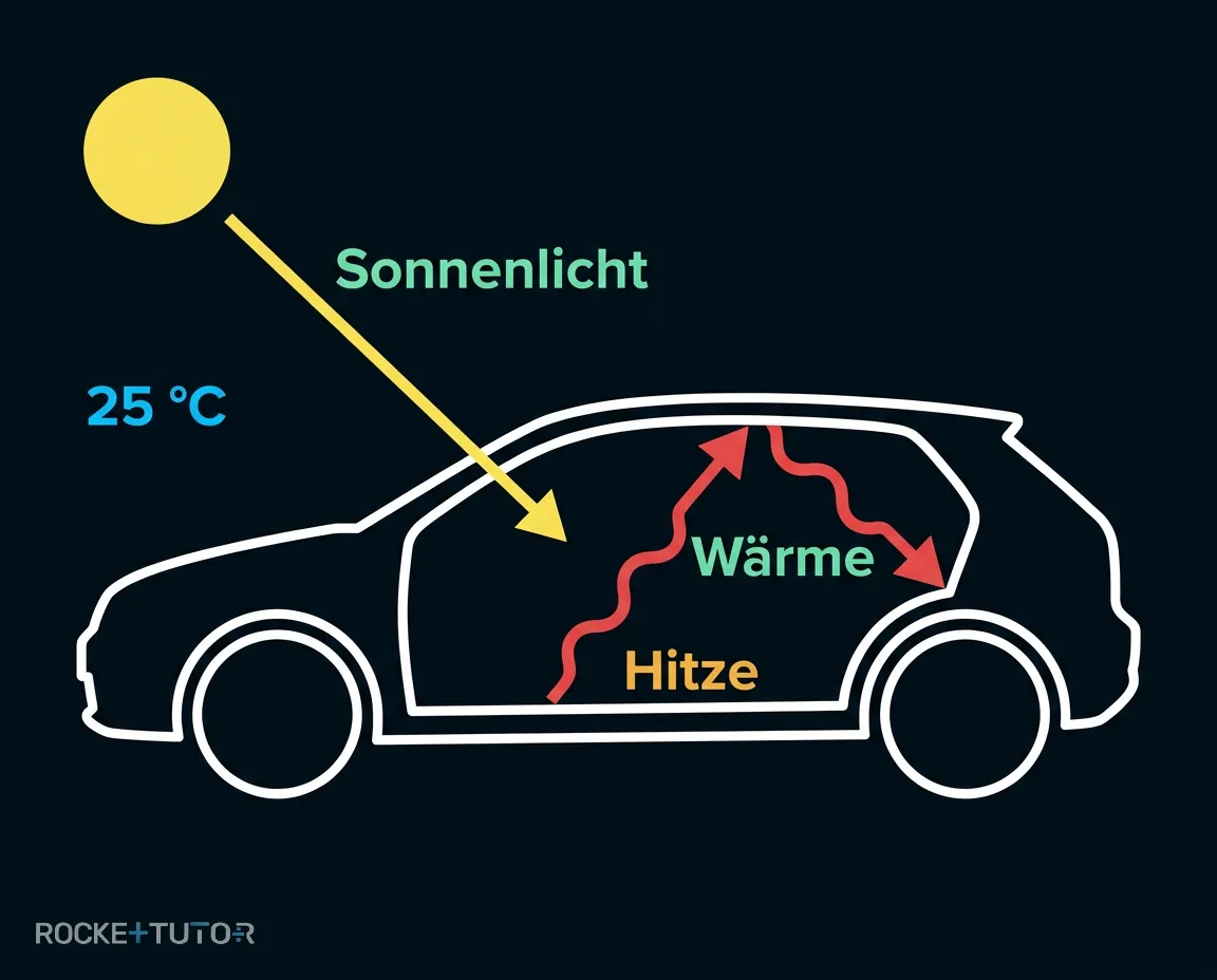 Auto in der prallen Sonne