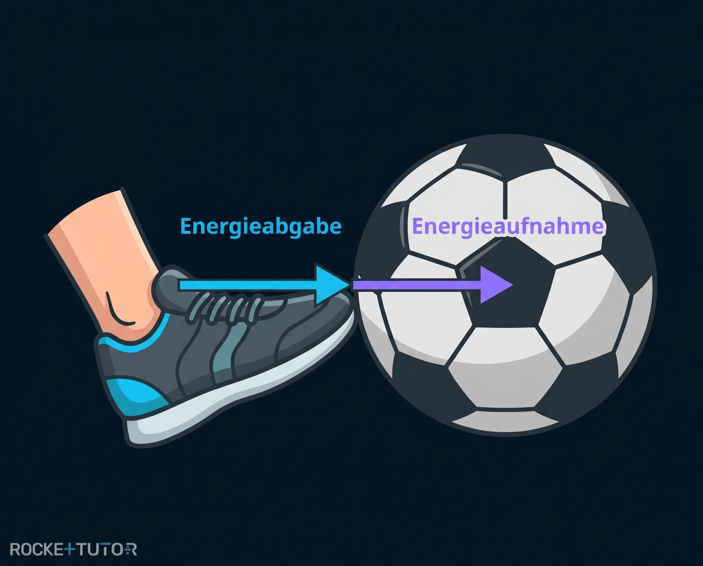Fußballspieler schießt einen Ball