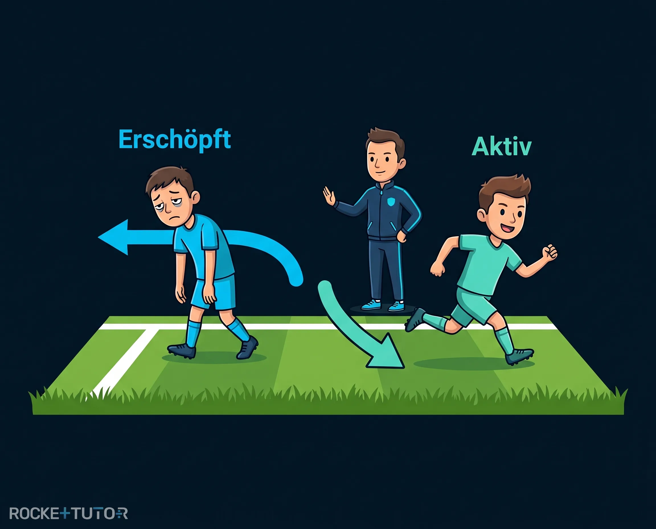 Fußballspieler Auswechslung