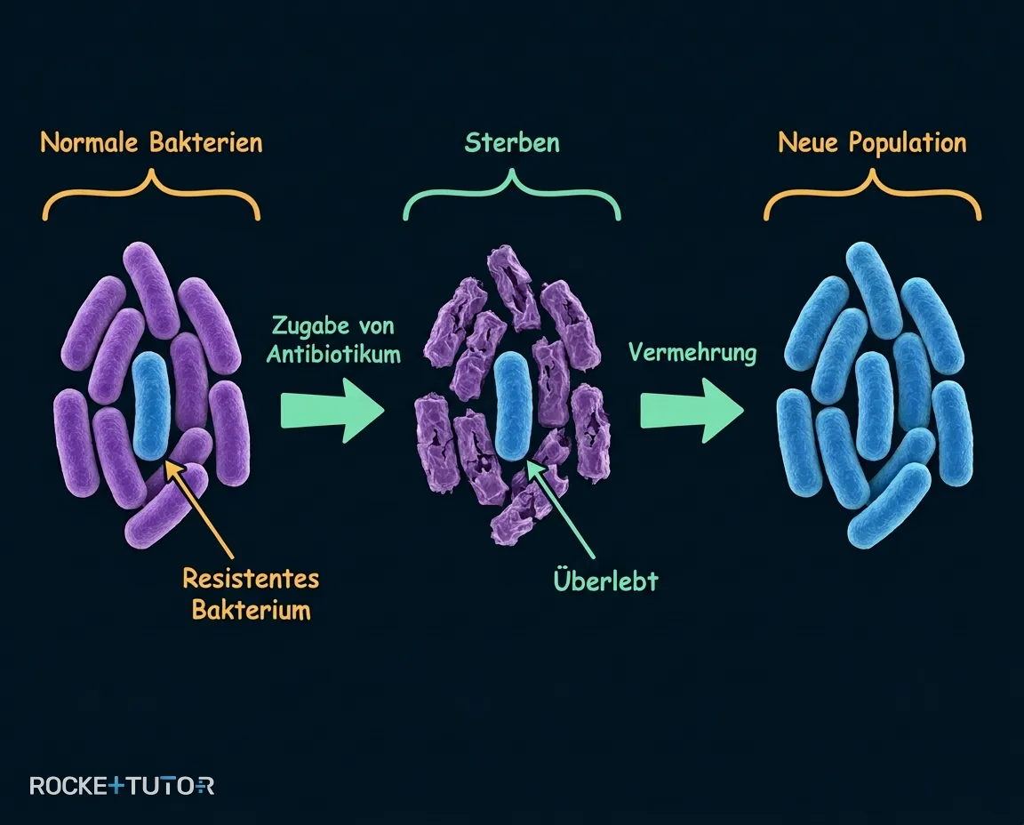 Bakterien und Antibiotika Selektion