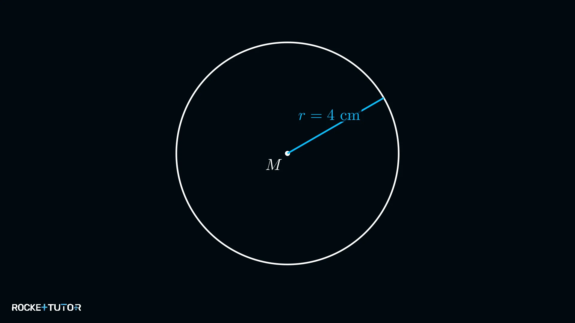 Umkreis mit Mittelpunkt M und Radius 4 cm