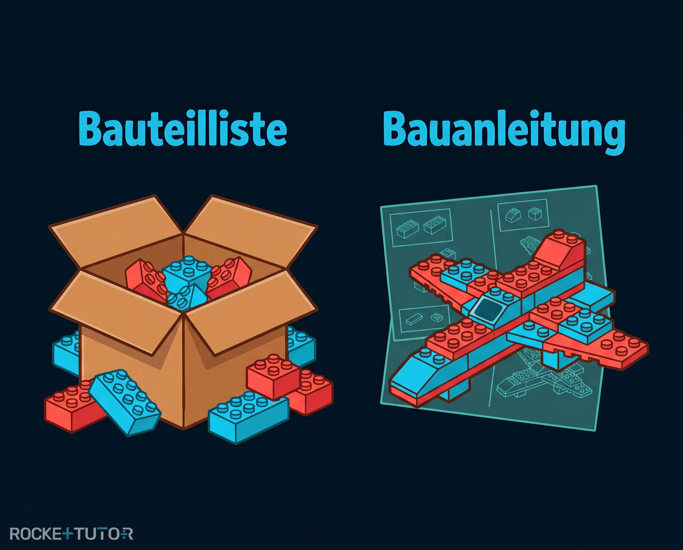Lego und Molekül Vergleich